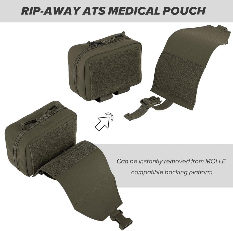 PETAC GEAR Tactical Rip Away Medical Pouch Tear Off First Aid IFAK Pouch Molle & Belt Horizontal Outdoor Emergency Survival Bag … - Image 5