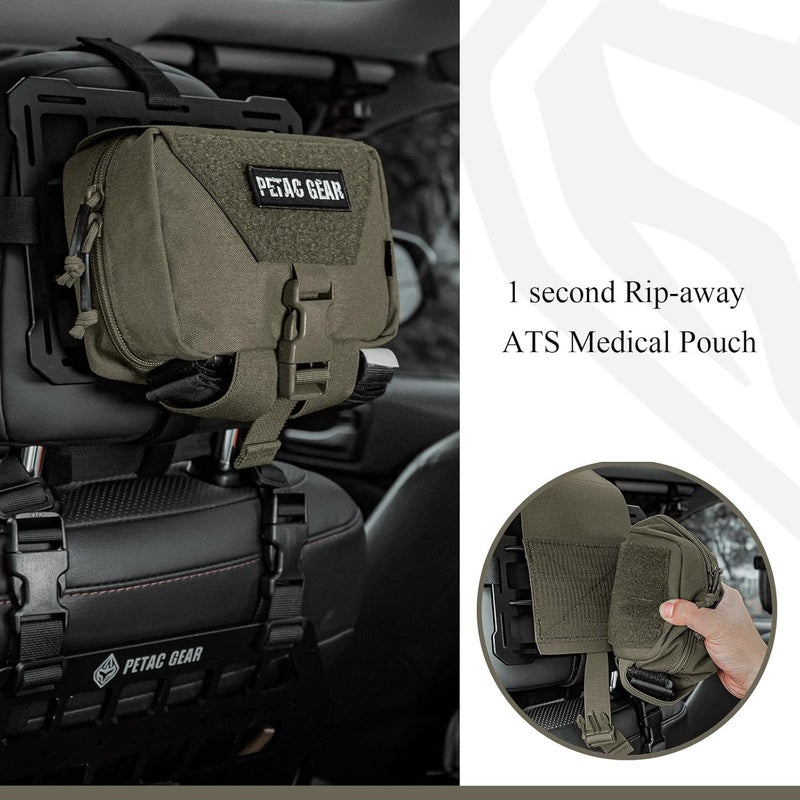 PETAC GEAR Tactical Rip Away Medical Pouch Tear Off First Aid IFAK Pouch Molle & Belt Horizontal Outdoor Emergency Survival Bag … - Image 4