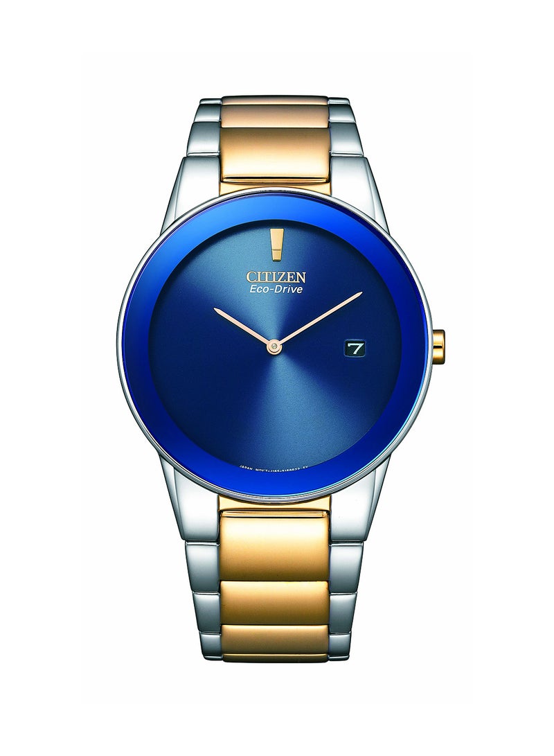 CITIZEN ساعة يد رجالية من الستانلس ستيل بعقارب دائرية الشكل طراز AU1064-85L - 40 ملم - Image 1