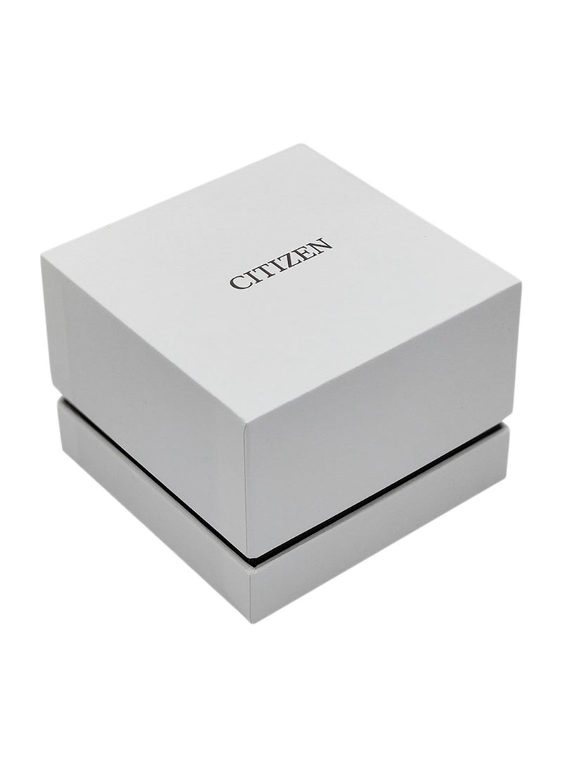 CITIZEN ساعة يد رجالية من الستانلس ستيل بعقارب دائرية الشكل طراز AU1064-85L - 40 ملم - Image 4