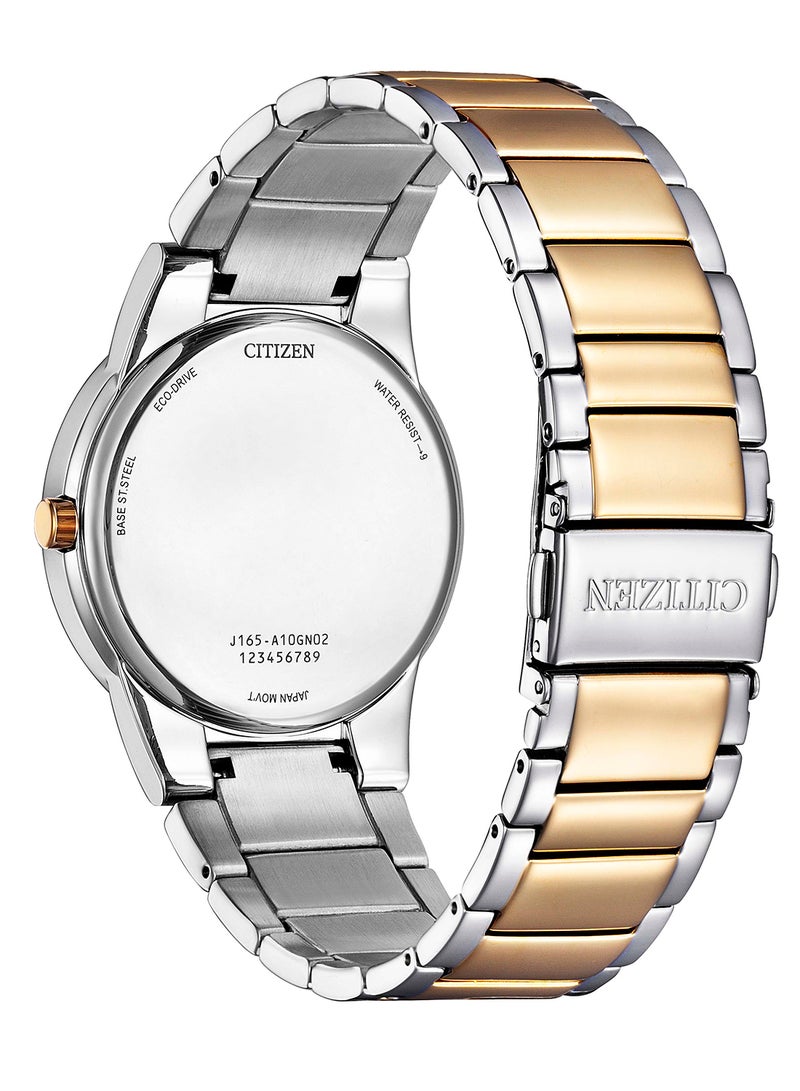 CITIZEN ساعة يد رجالية من الستانلس ستيل بعقارب دائرية الشكل طراز AU1064-85L - 40 ملم - Image 2