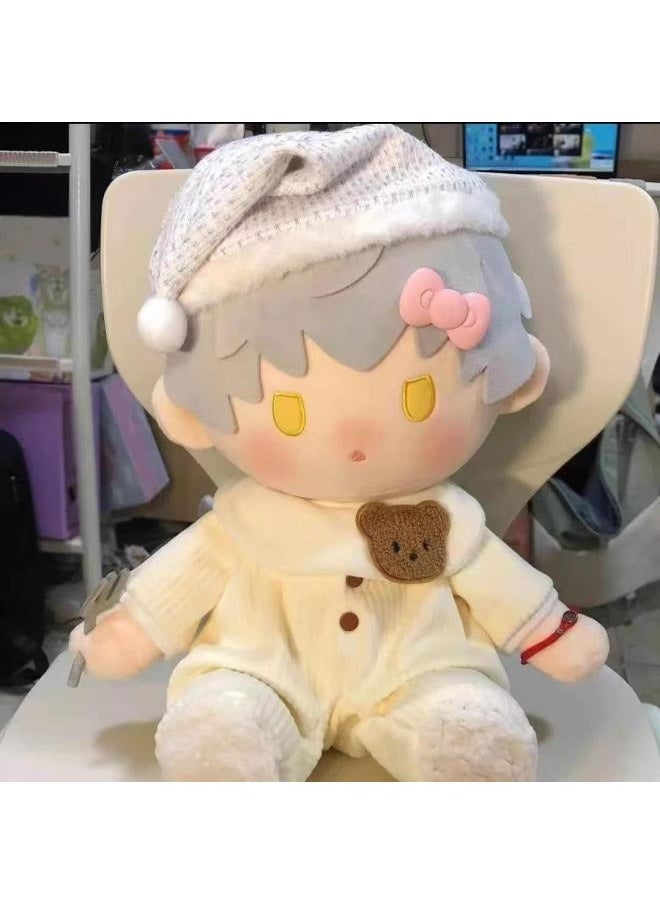 Winter 40cm Baby Clothes Sitting Cotton Doll Appreciation And Night Love Carmly Dress Dress-Color:40cm Blue Crawling Clothes + Bib (improved And Upgraded Version) [long Back, No Leakage Or Tightness]  - Image 4