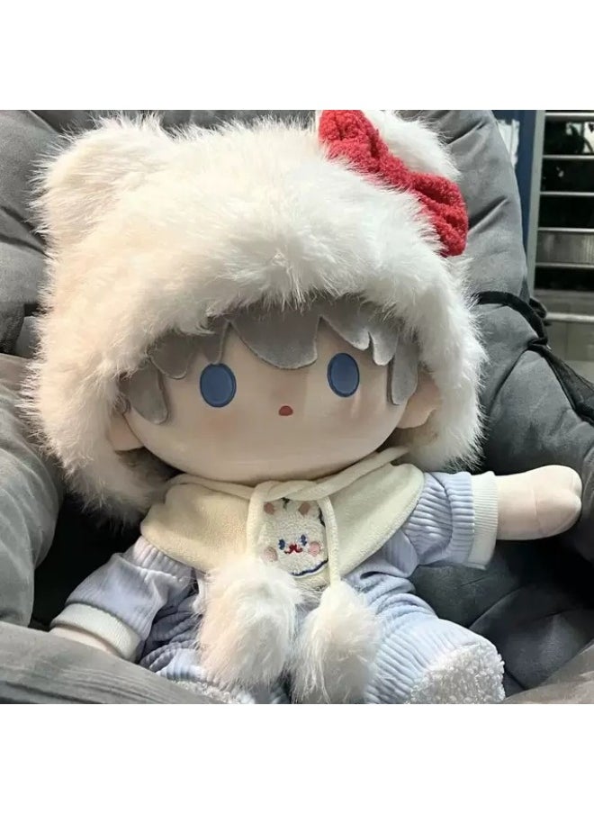 Winter 40cm Baby Clothes Sitting Cotton Doll Appreciation And Night Love Carmly Dress Dress-Color:40cm Blue Crawling Clothes + Bib (improved And Upgraded Version) [long Back, No Leakage Or Tightness]  - Image 3