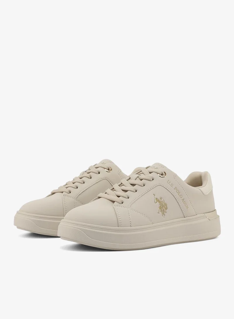 U.S. Polo Assn. beige U.S. Polo Assn. Alson Women's Comfortable Stylish Casual Everyday Low Top Sneaker - Beige for Women | Best Price UAE