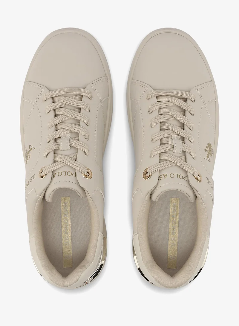 U.S. Polo Assn. beige U.S. Polo Assn. Alson Women's Comfortable Stylish Casual Everyday Low Top Sneaker - Beige for Women | Best Price UAE