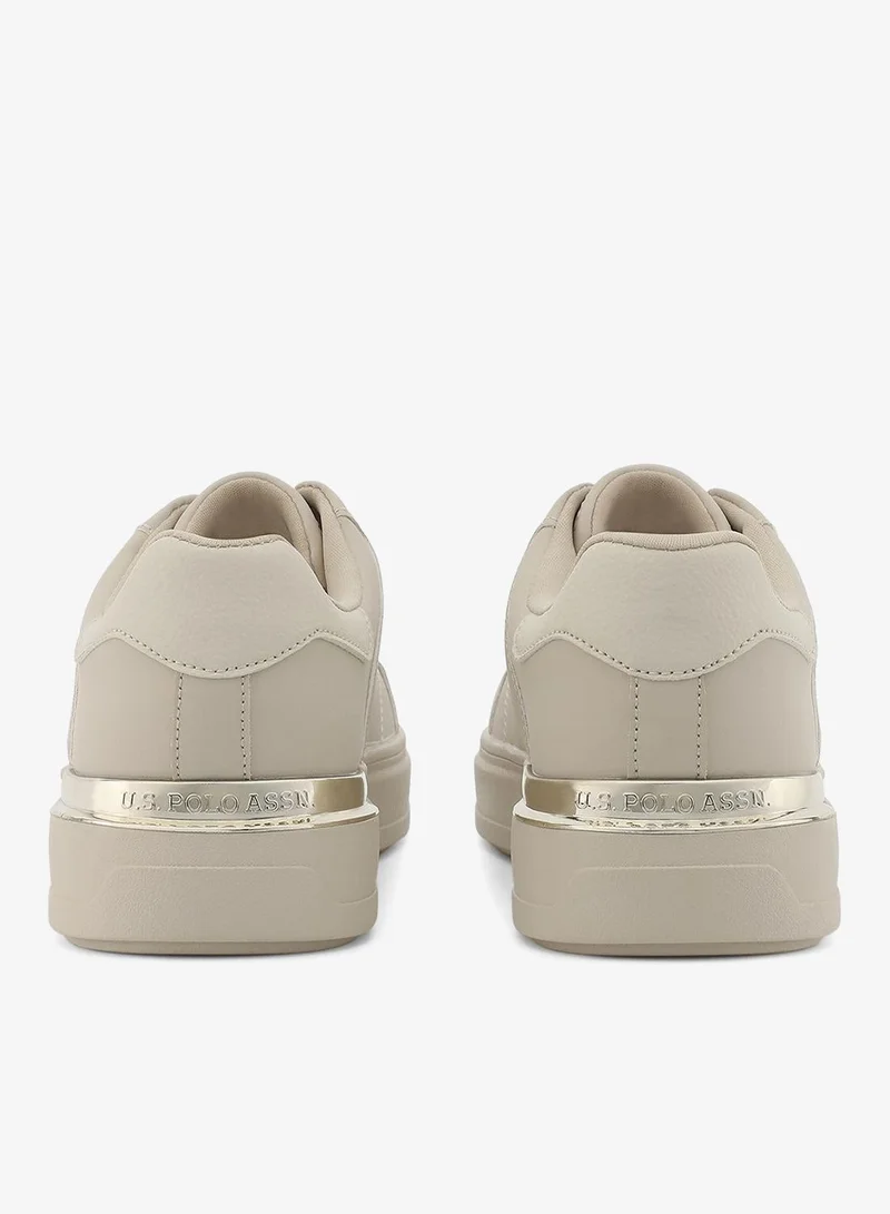 U.S. Polo Assn. beige U.S. Polo Assn. Alson Women's Comfortable Stylish Casual Everyday Low Top Sneaker - Beige for Women | Best Price UAE