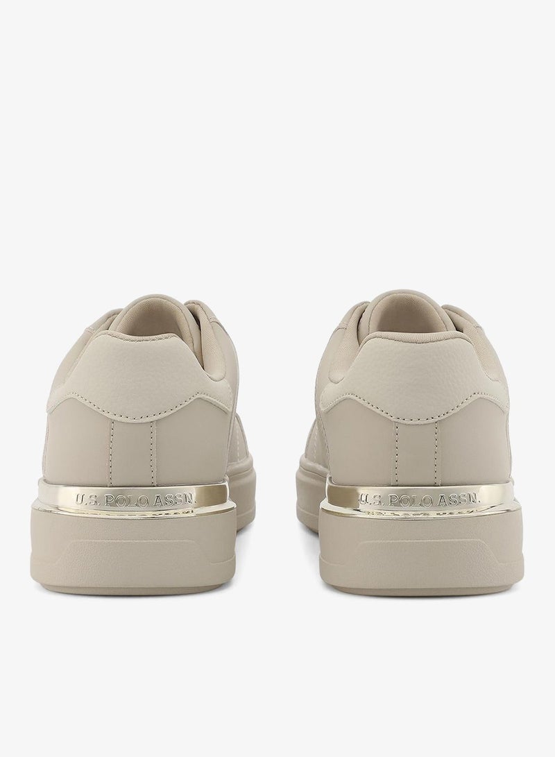 U.S. Polo Assn. Alson Women's Comfortable Stylish Casual Everyday Low Top Sneaker - Beige - Image 3