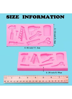 Patelai 2 Pieces Hand Tools Silicone Mold 3D Sugar Chocolate Fondant Molds Mini Hand Tools Silicone Cupcake Fondant Cookie Decorating Mold Desserts Cupcake Cake Topper Decorations  - Image 3
