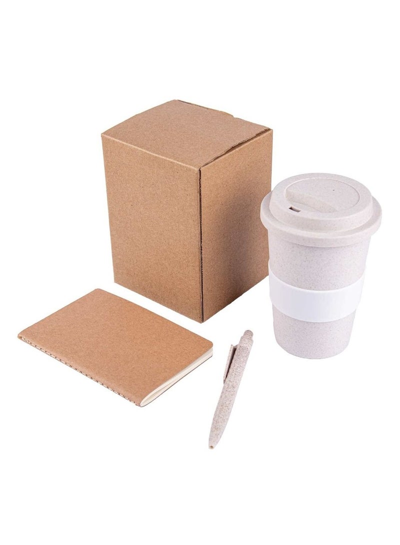 Eco-neutral Eco friendly & Sustainable Gifts Set For Women, Men and Office Co Workers. Office Gift Ideas set of Mug, Notebook and pen by Eco-neutral