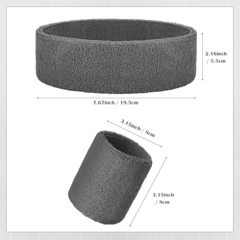 6 Pcs Neon Sports Sweatbands Set Paris Sports Competitions Sweatbands 2 Headband 4 Wristbands Breathable Terry Cloth Athletic Bands for Basketball Tennis Costumes Cosplay - Image 2