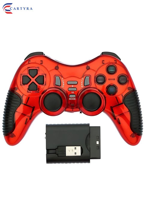 6 in 1 Wireless Controller | 2.4G Wireless Game Controller Joystick for TV box/PC Wireless Gamepad for PS2/PS3/PC360/Android