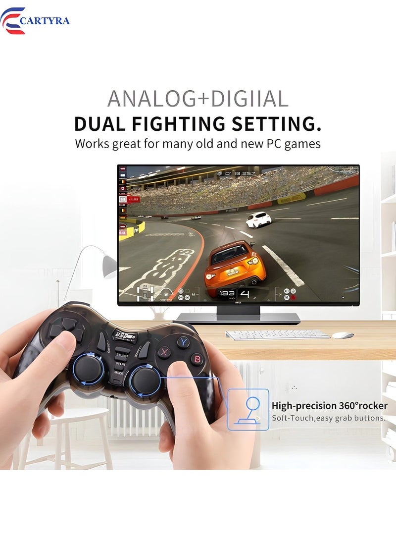 6 in 1 Wireless Controller | 2.4G Wireless Game Controller Joystick for TV box/PC Wireless Gamepad for PS2/PS3/PC360/Android