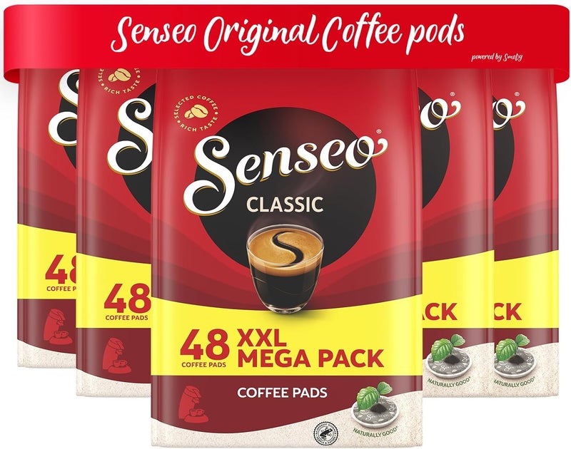 senseo كبسولات قهوة سينسيو كلاسيك متوسطة التحميص - 240 قطعة (5 عبوات) - نكهة سلسة ومتوازنة مع كريمة غنية - Image 1