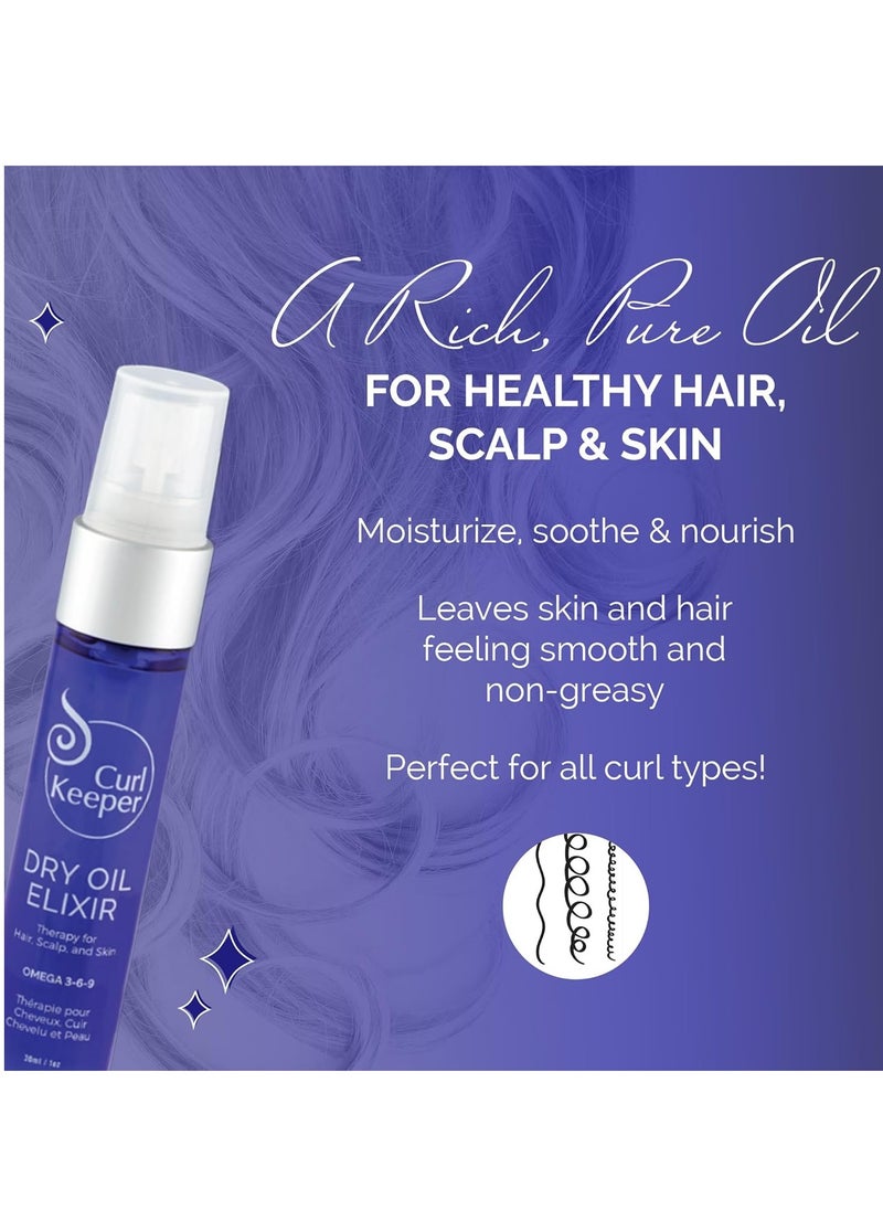 Curl Keeper - Curl Keeper Curly Hair Solutions Keeper Dry Oil Elixir (RICH IN OMEGA 3,6,AND 9)1 oz - Image 1