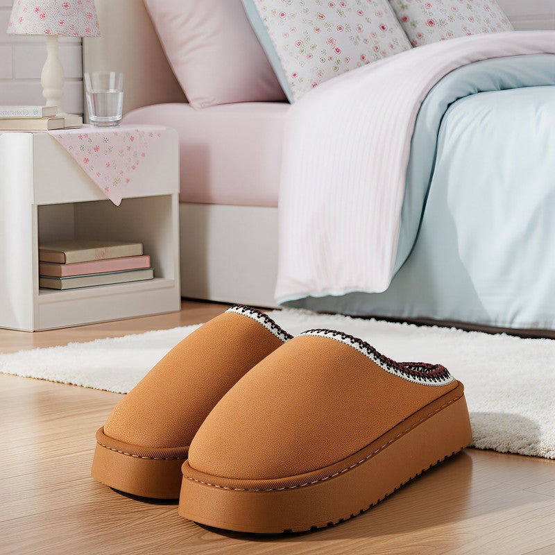 Lucky Kids Women’s Fuzzy Winter Slippers, Plush Faux Fur House Shoes with Memory Foam, Cozy Warm Indoor Slip-On Slippers with Non-Slip Sole, Cute Fluffy Home Shoes for Girls & Ladies - Image 5