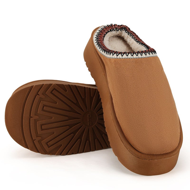 Lucky Kids Women’s Fuzzy Winter Slippers, Plush Faux Fur House Shoes with Memory Foam, Cozy Warm Indoor Slip-On Slippers with Non-Slip Sole, Cute Fluffy Home Shoes for Girls & Ladies - Image 1