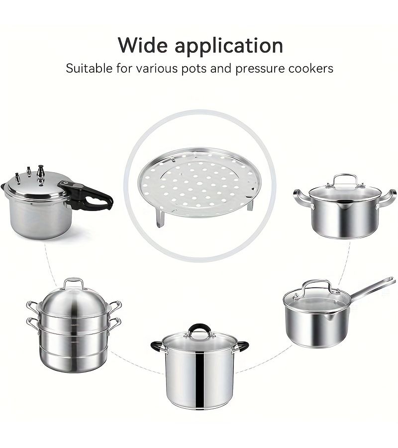 Stainless Steel Steamer Rack With Detachable Legs 1pc For Pressure Cooker - Image 5