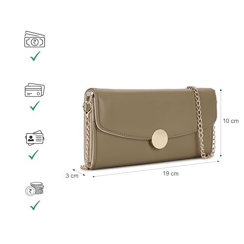 Fastrack Women's Linklet Clutch | Detachable Chain, Card & Cash Slots, Magnetic Flap | Modern Evening Bag | 6 Months Warranty - Image 4