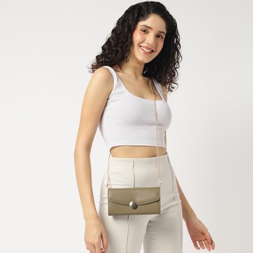 Fastrack Women's Linklet Clutch | Detachable Chain, Card & Cash Slots, Magnetic Flap | Modern Evening Bag | 6 Months Warranty - Image 2