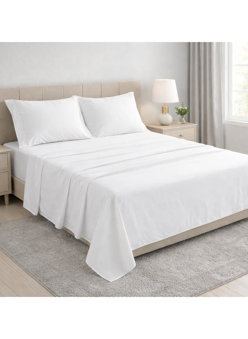 بليس كاسا طقم ملاءات سرير Bliss Casa Premium Percale - 100% قطن ممشط، مريح وجيد التهوية - Image 5