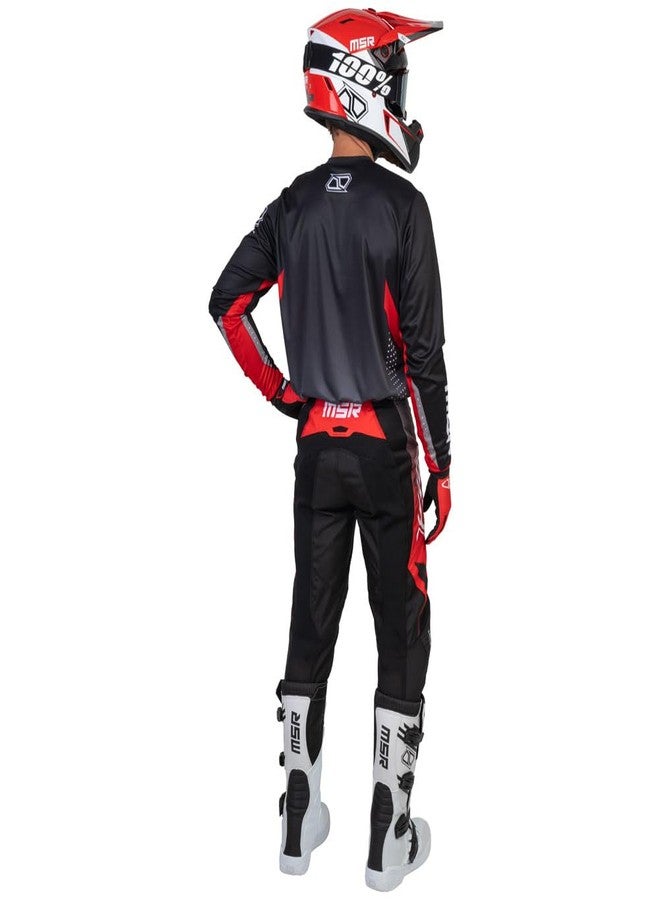 MSR Axxis Proto Dirt Bike, Motocross Jersey Large Grey/Red - Image 5