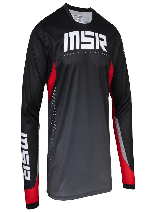 MSR Axxis Proto Dirt Bike, Motocross Jersey Large Grey/Red - Image 3