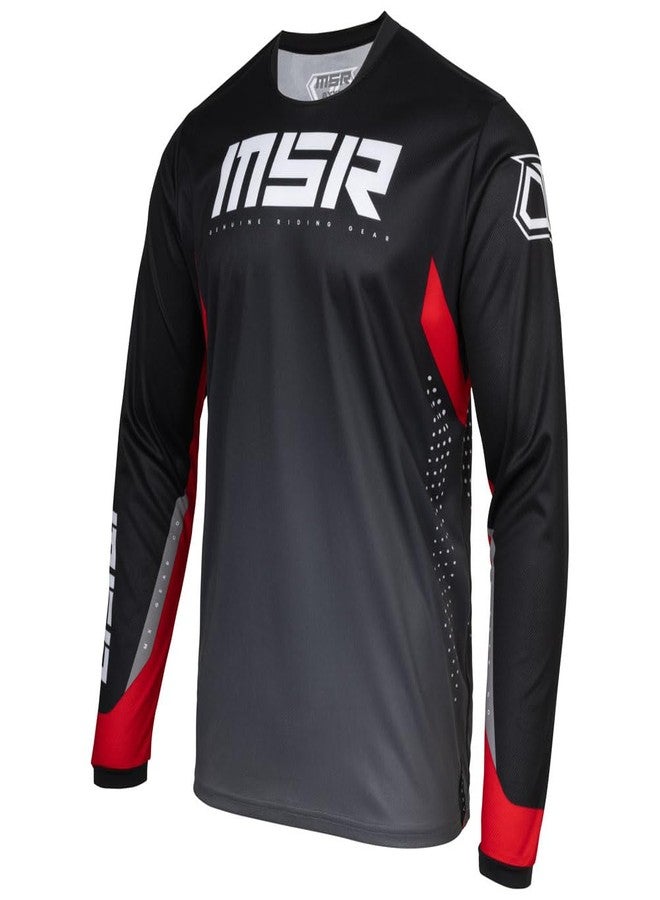 MSR Axxis Proto Dirt Bike, Motocross Jersey Large Grey/Red - Image 1