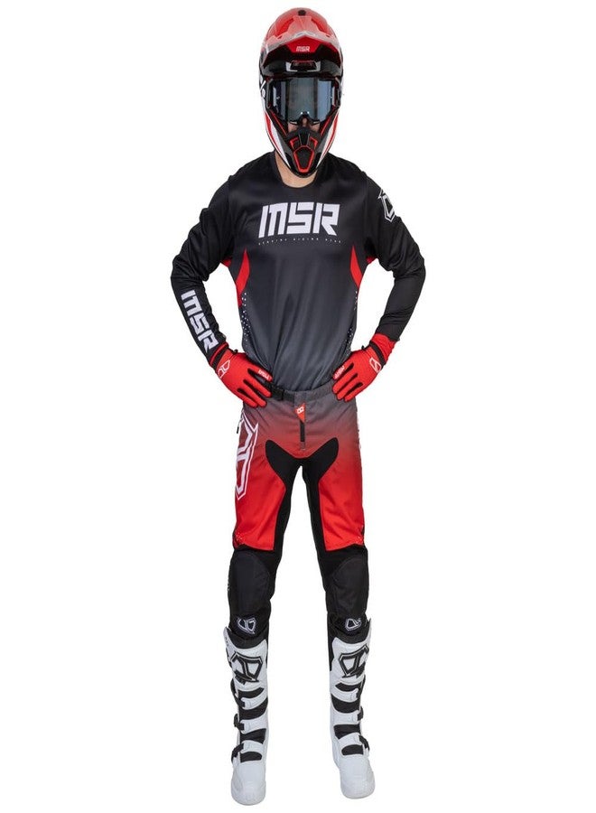 MSR Axxis Proto Dirt Bike, Motocross Jersey Large Grey/Red - Image 4
