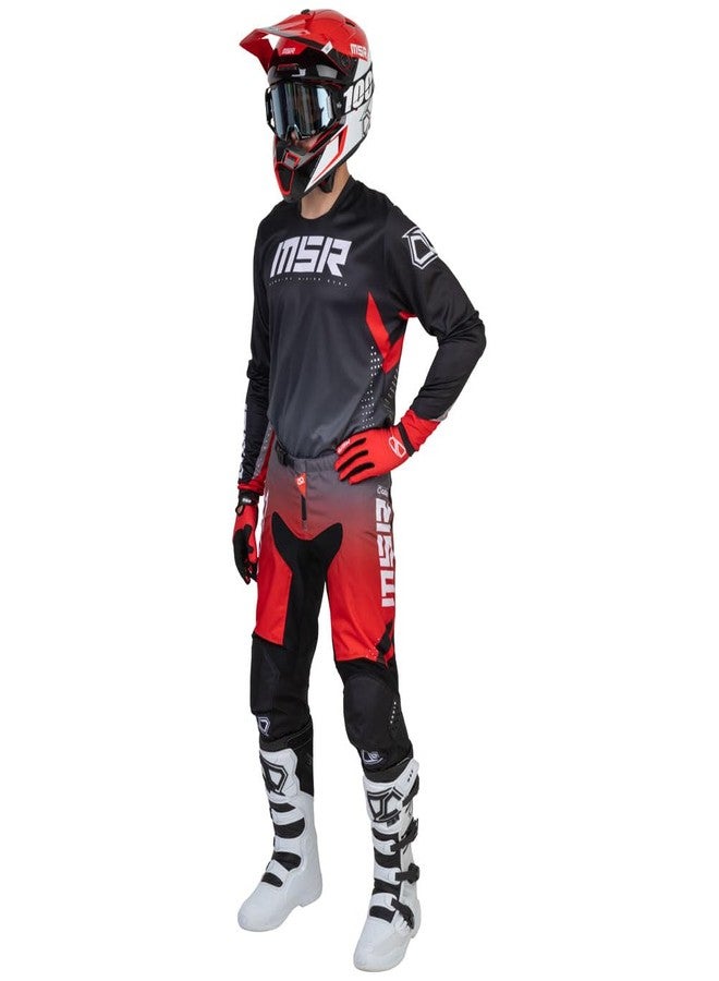 MSR Axxis Proto Dirt Bike, Motocross Jersey Large Grey/Red - Image 2