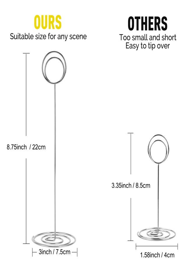 MANGZ 15 Pack 8.75 Inch Tall Table Number Holder, Place Card Holder, Wire Photo Holder Clip Perfect for Weddings, Banquets - Image 2