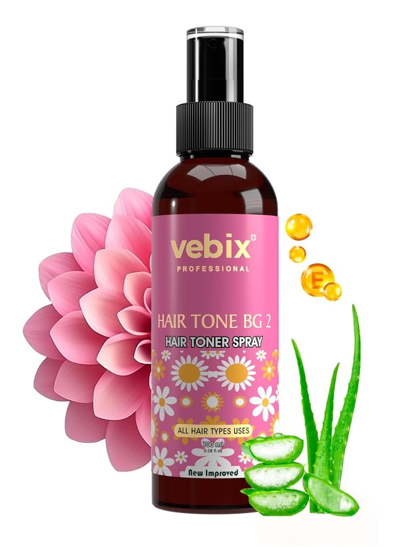 Vebix Hairtone BG 2 Scalp Spray, HairToner | Fights Severe Dandruff | Safe & Fresh | Prevents Flaky Scalp With Natural ingredients & Extracts For Men & Women (100ml)  - Image 1
