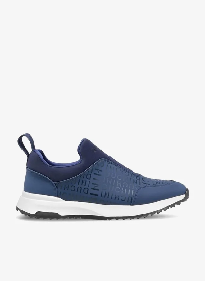 DUCHINI Men Monogram Print Slip-On Sneakers