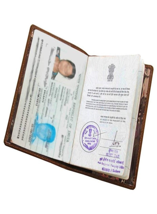STYLE SHOES Genuine Leather Black Travel Document Holder/Passport Holder - Image 3
