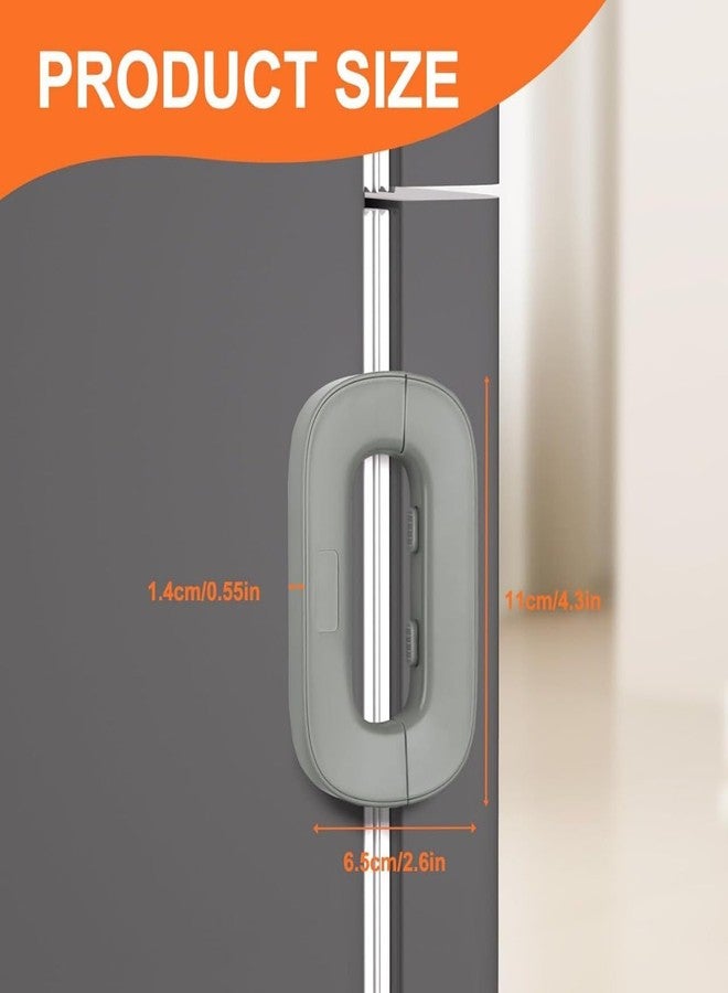 SHOPELLA قفل ثلاجة شوبيلا، قفل باب ثلاجة آمن للأطفال، قفل فريزر ذاتي اللصق مع زر أمان مزدوج، مقاوم للأطفال، مناسب للثلاجات والخزائن والأدراج وخزانة الملابس، متعدد الألوان (عبوة من قطعة واحدة) - Image 3