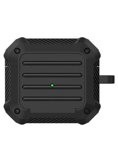 Case Cover Wireless Earphones Shockproof Carbon Fiber Luggage TPU Protective Case For AirPods 3 Black