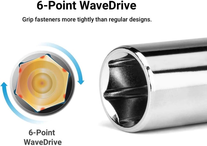 Utoolmart Shallow Socket 1/2 Inch Drive, Metric, 15mm, 6-point Impact Socket, for Automotive Repairs, Household Maintenance, DIY Hand-Making - Image 3