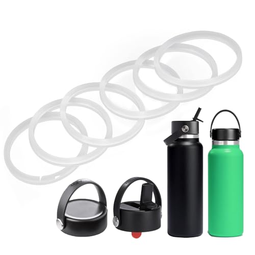 Greant 6 PCS Rubber Seal Fits Hydro Flask Wide Mouth Flex Caps, O Ring for Hydroflask Wide Flex Straw Cap, 2.2 inches Water Bottle Gasket Replacement - Image 1