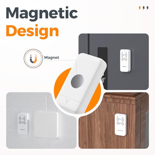 TESSAN Remote Control Outlet Plug, TESSAN Wireless Light Switch Kit 100ft RF Range, On Off Switch for String Lights, Lamps, Small Appliances, Wireless Power Socket, 15A/1875W (1 Remote and 2 Outlets) - Image 5