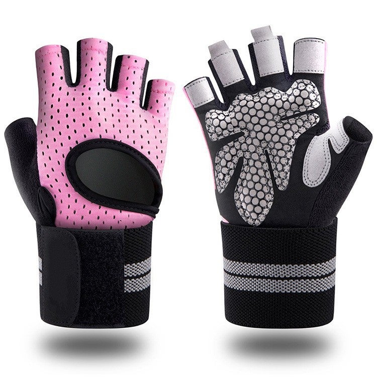 Premium Half-Finger Weightlifting Fitness Gloves with Anti-Slip Design for Adults