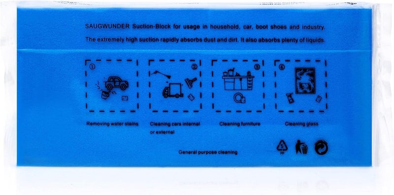 SAUGWUNDER Cleaning Sponge Super Absorbent Water Durable ^~ You Know 17.5×7.5×3.5 cm[6.9 x 3 x 1.38 inches] Use for Household Clean Cars/Boats The dust and Dirt on Furnitures,Bathtubs&etc. (Blue) - Image 3