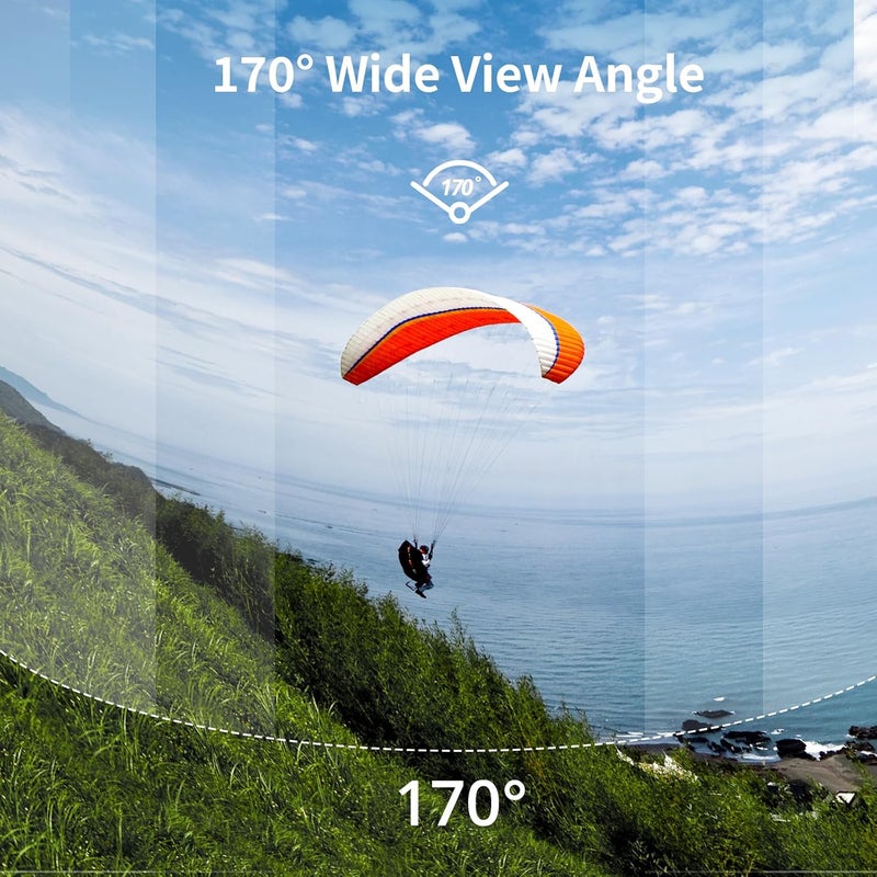Akaso EK7000 4K30FPS 20MP WiFi Action Camera with EIS 4X Zoom Ultra HD 131FT Waterproof Underwater Camera with 170 Degree Wide Angle Remote Control Support External Microphone (64 GB) - Image 5