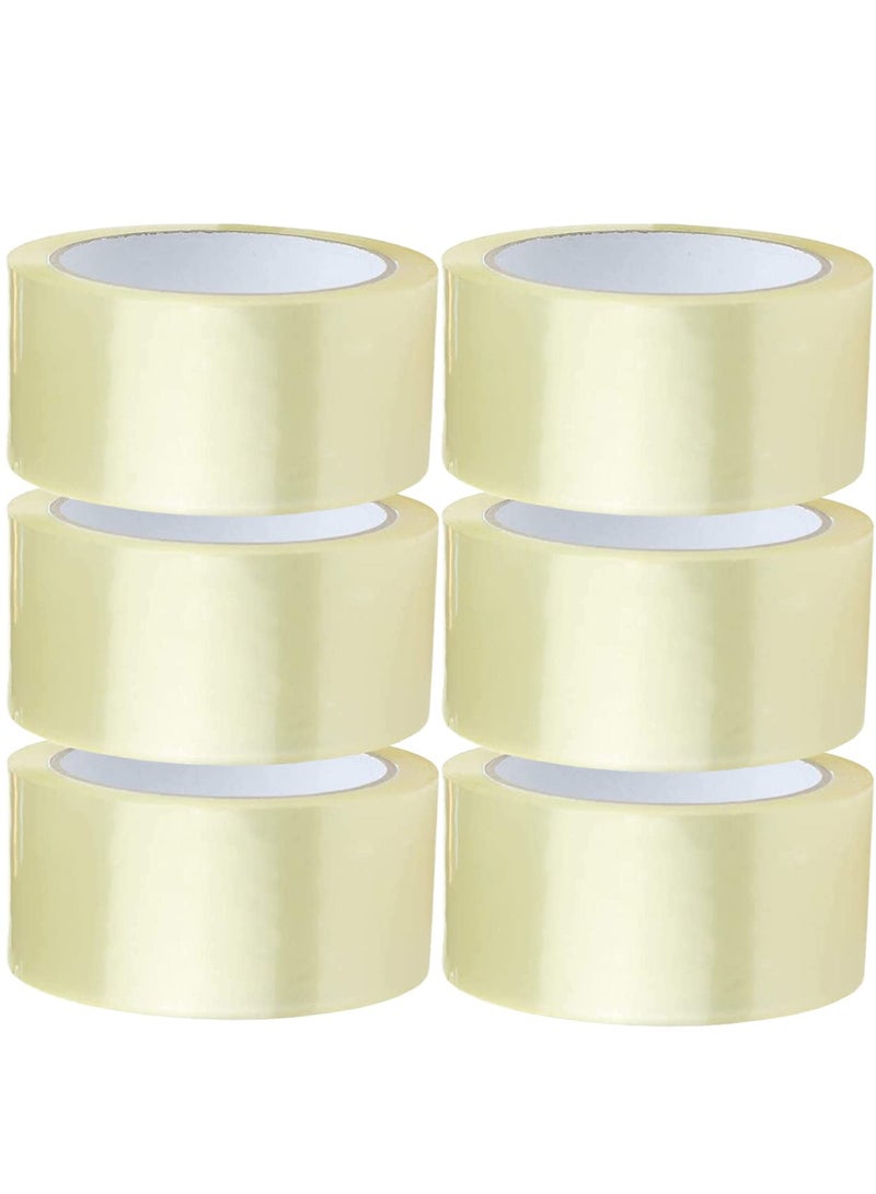 Generic Heavy Duty Sealing Tape – 48mm Wide, 100 Yards, Clear Packing & Shipping Tape, Strong Adhesive Roll (Pack of 6)  - Image 2