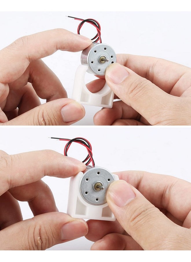 Sntieecr - 6 Set Mini Generator Motors 3V12V Dc Motor Wind Turbine Generator With Mini Fan Leaf And Plastic Motor Holder For Diy Educational Physics Experiment - Image 1