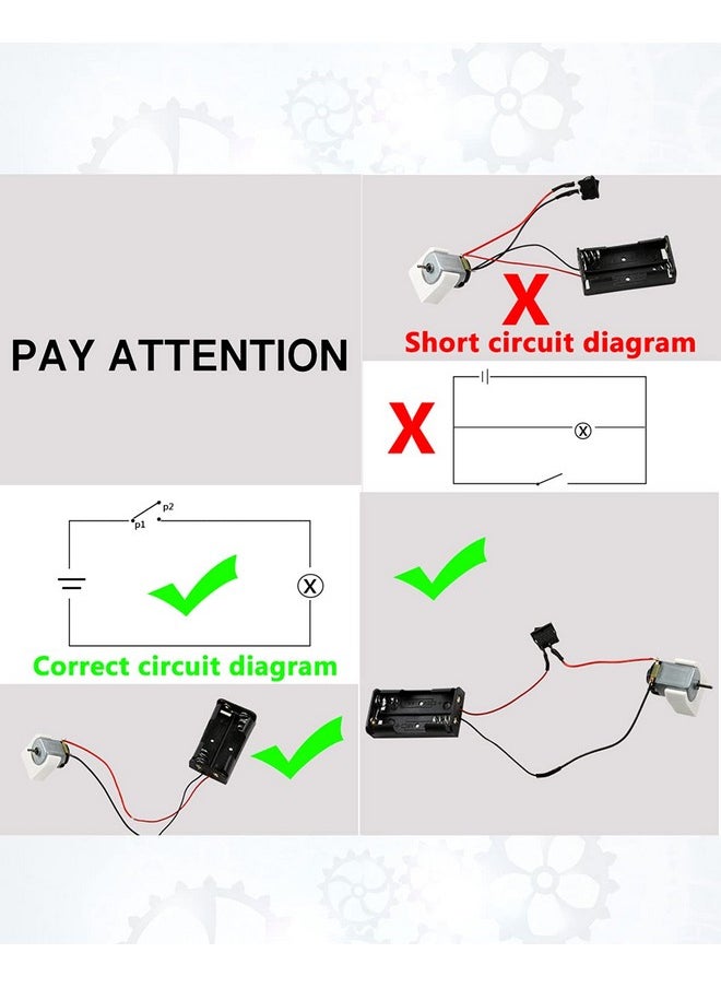 Sntieecr - 6 Set Mini Generator Motors 3V12V Dc Motor Wind Turbine Generator With Mini Fan Leaf And Plastic Motor Holder For Diy Educational Physics Experiment - Image 1