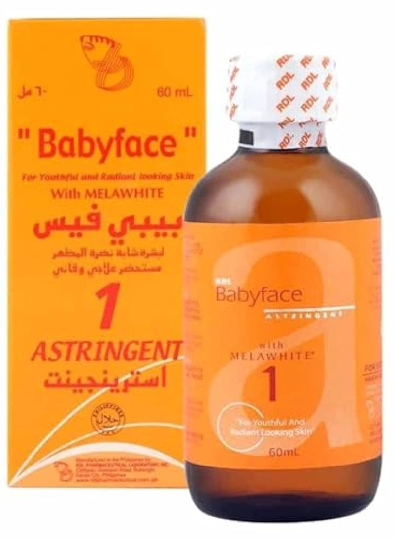 Babyface Astringent with Melawhite 60ml - Image 1