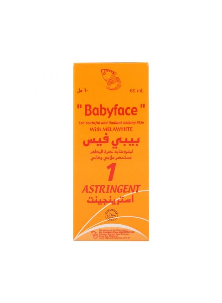 Babyface Astringent with Melawhite 60ml - Image 2