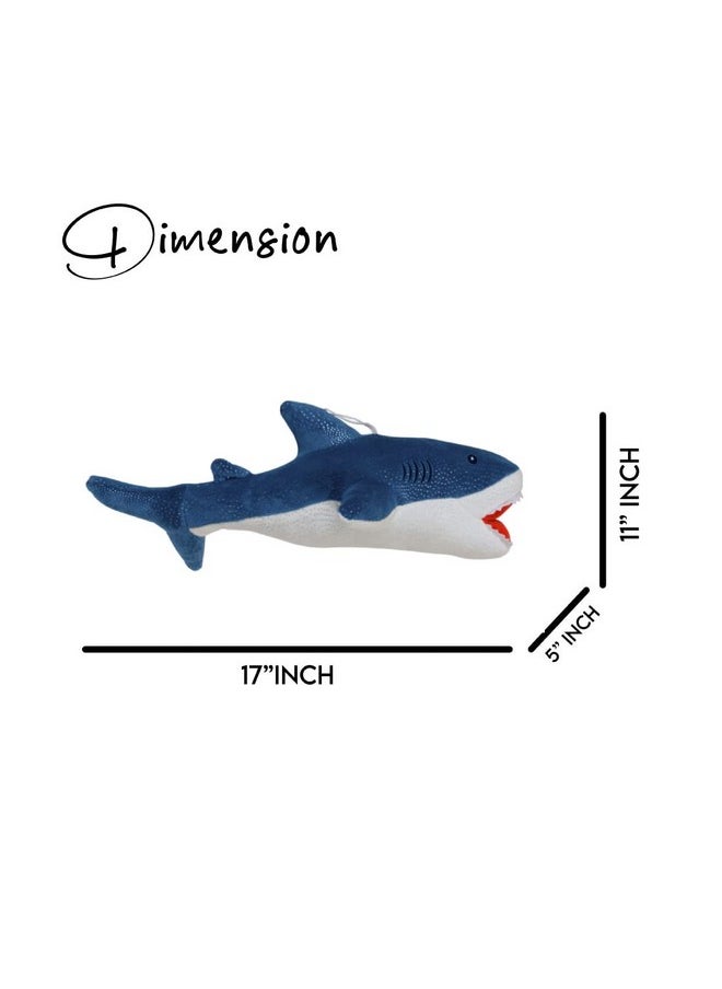ERRECOM Ultra Stuffed Baby Shark Soft Toys Birthday Gifts for Kids Girls Boys (Blue)  - Image 5