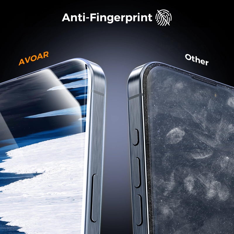 AVOAR 3+3 Pack Glass Screen Protector for iPhone 17 Pro with Camera Lens Protector, 6.3 inch HD Clear Tempered Glass Film, Anti-Scratch, Bubble Free, Case-friendly - Image 4
