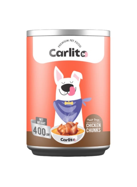 CARLITO ADULT DOG WET FOOD WITH CHICKEN CHUNKS 400 GM