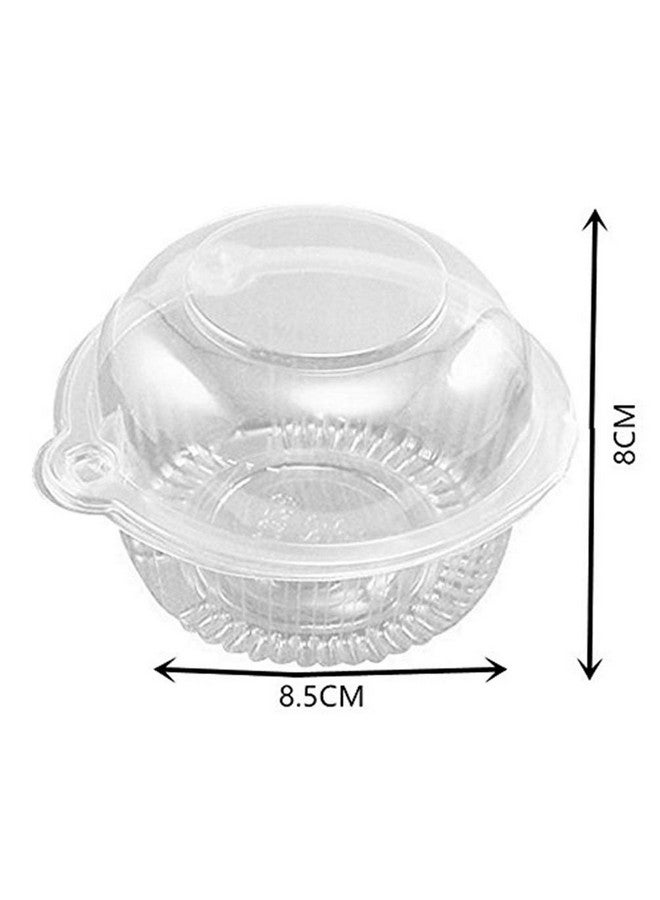 BlueSnail 50 pieces Plastic Single Individual Cupcake Muffin Dome Holders Cases Boxes Cups Pods - Image 2